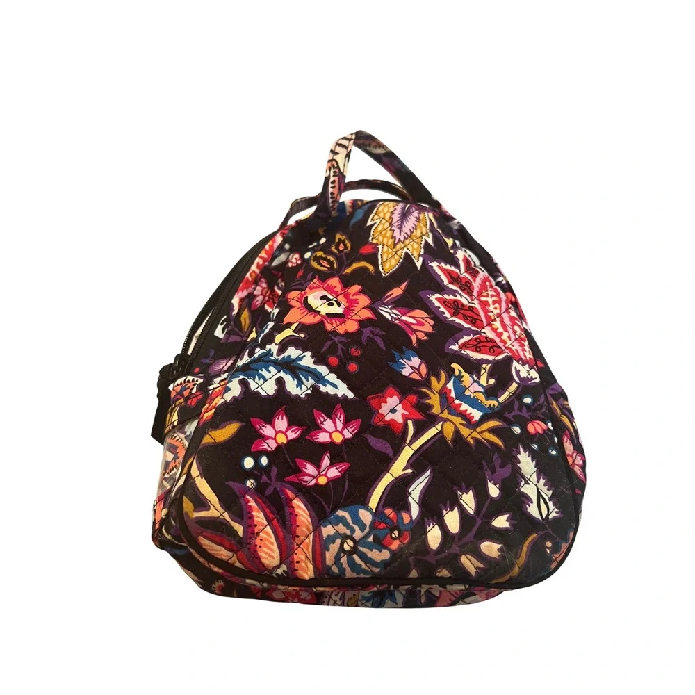 Vera Bradley Quilted Floral Cosmetic Bag Dual Compartment Travel Case 22599-N56